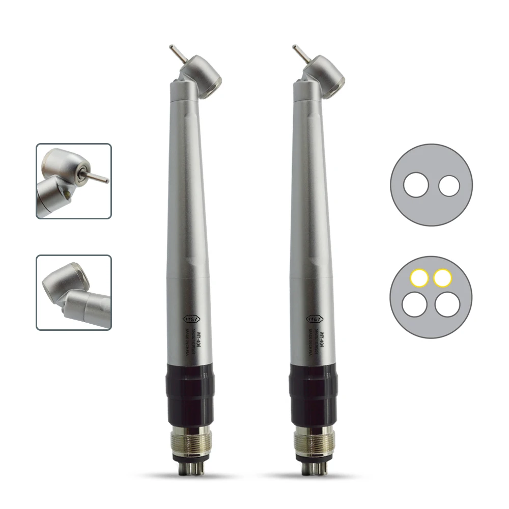 

de ntal Led Light E-generator High Speed Surgical Handpiece Ceramic Bearing 45 Angle Degree Quick Coupling denti stry Air Turbin