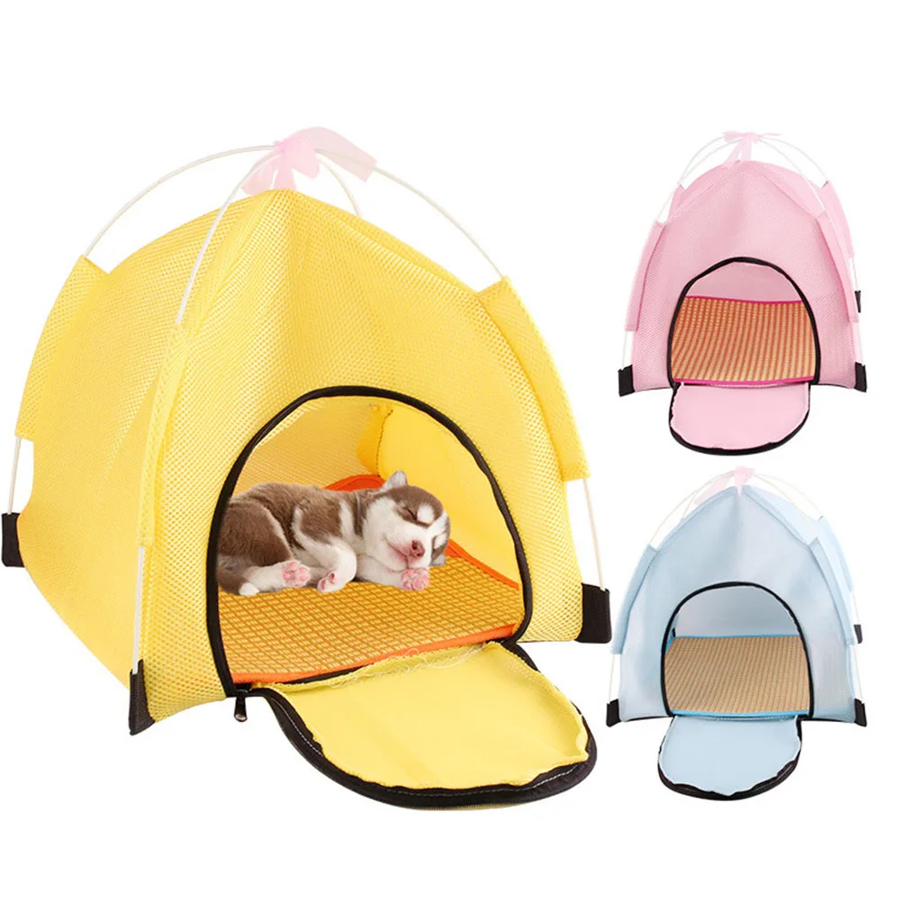 1Pcs Pet Tent Nest Foldable Portable Outdoor Rain-Proof Small Tent for Cats Dogs Sun Shelter Play House Washable Polyester Fiber