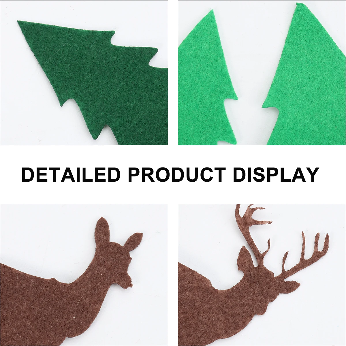 

20 PCS Christmas Tree Decoration Flag Felt Cake Picks Decorative Topper Xmas Trees Jesus Cupcake Dessert Toppers
