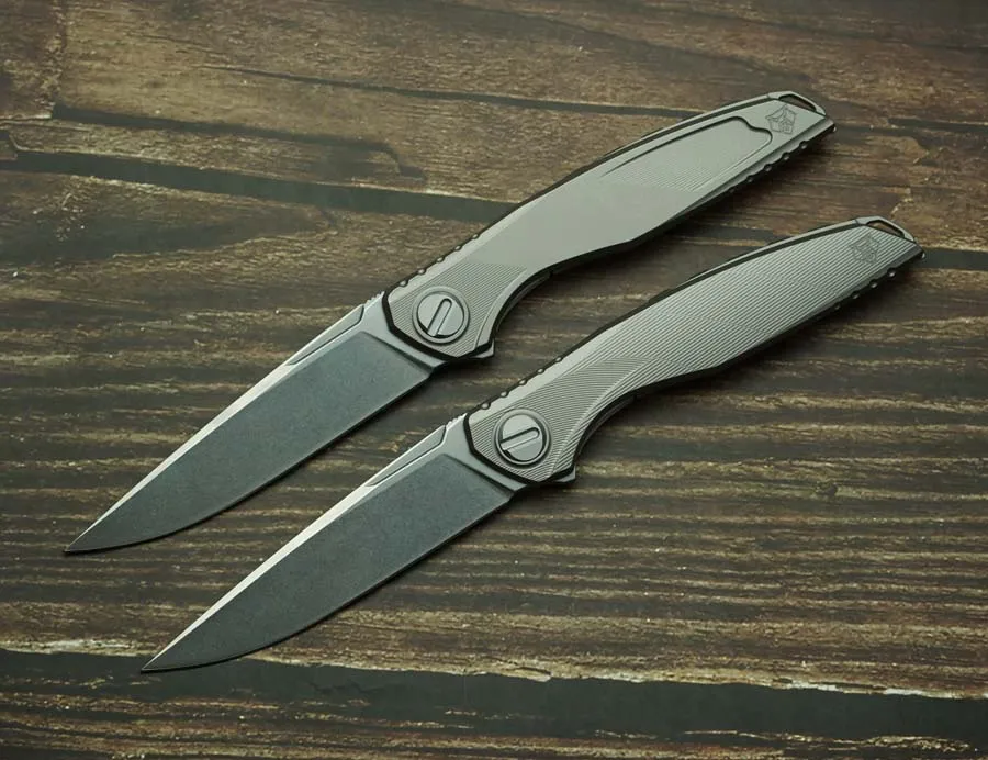 Astrum cuchillo plegable M390 hoja titanio mango cerámica EDC - imagen 2