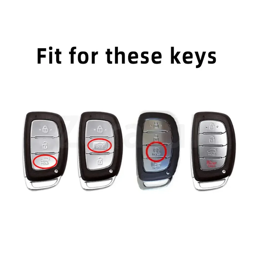 TPU Black Transparent For Hyundai Elantra Creta Ix35 Ix45 I10 I30 Tucson Santa Fe Rena Sonata Car Key Case Cover Fob Keychain