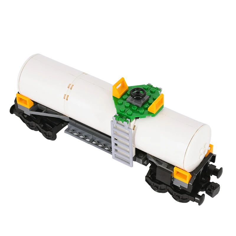 MOC City Creative 8 عجلات Octane ناقلة شاحنة قطار Express السكك الحديدية بنة الطوب لتقوم بها بنفسك لعبة فنية لهدايا الأطفال #3