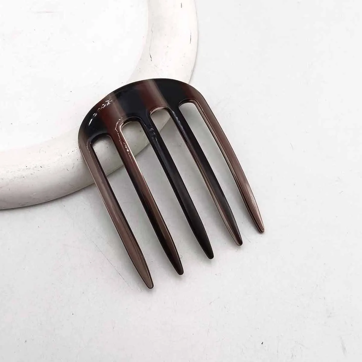 1/3 Stück Essigsäure-Haargabeln mit fünf Zähnen, U-förmige Haarkämme, Dutt-Haarnadeln für Damen und Mädchen, Haaraccessoires – Detail 10