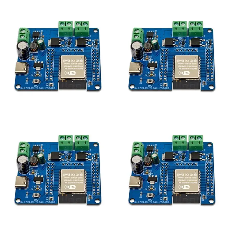

【SURPISE】4X ESP32 двухканальный модуль переключателя MOS с питанием DC5-60V, встроенный модуль Wi-Fi и BLE ESP32-32E