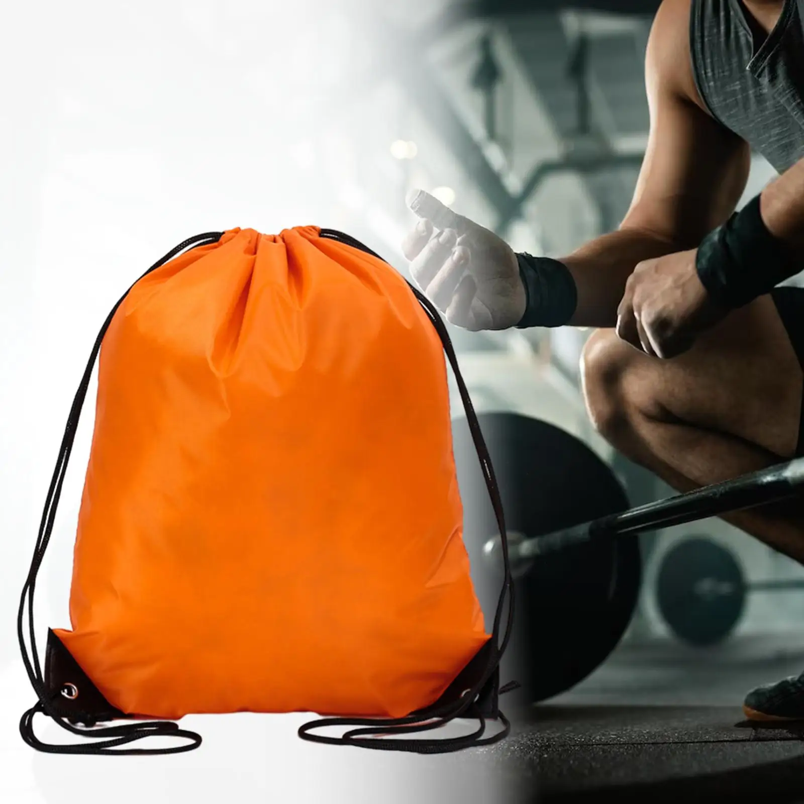 Large Capacity Drawstring Sackpack Sports Gym Bag Drawstring Bag String Bag Sackpack for Shopping Travel Yoga Beach Swimming