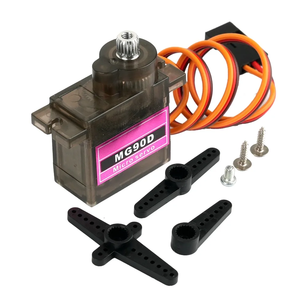 MG90D 10/20/30/40/50 Uds Micro servomotor Digital engranaje totalmente metálico 180/270/360 grados para RC avión helicóptero coche barco modelo