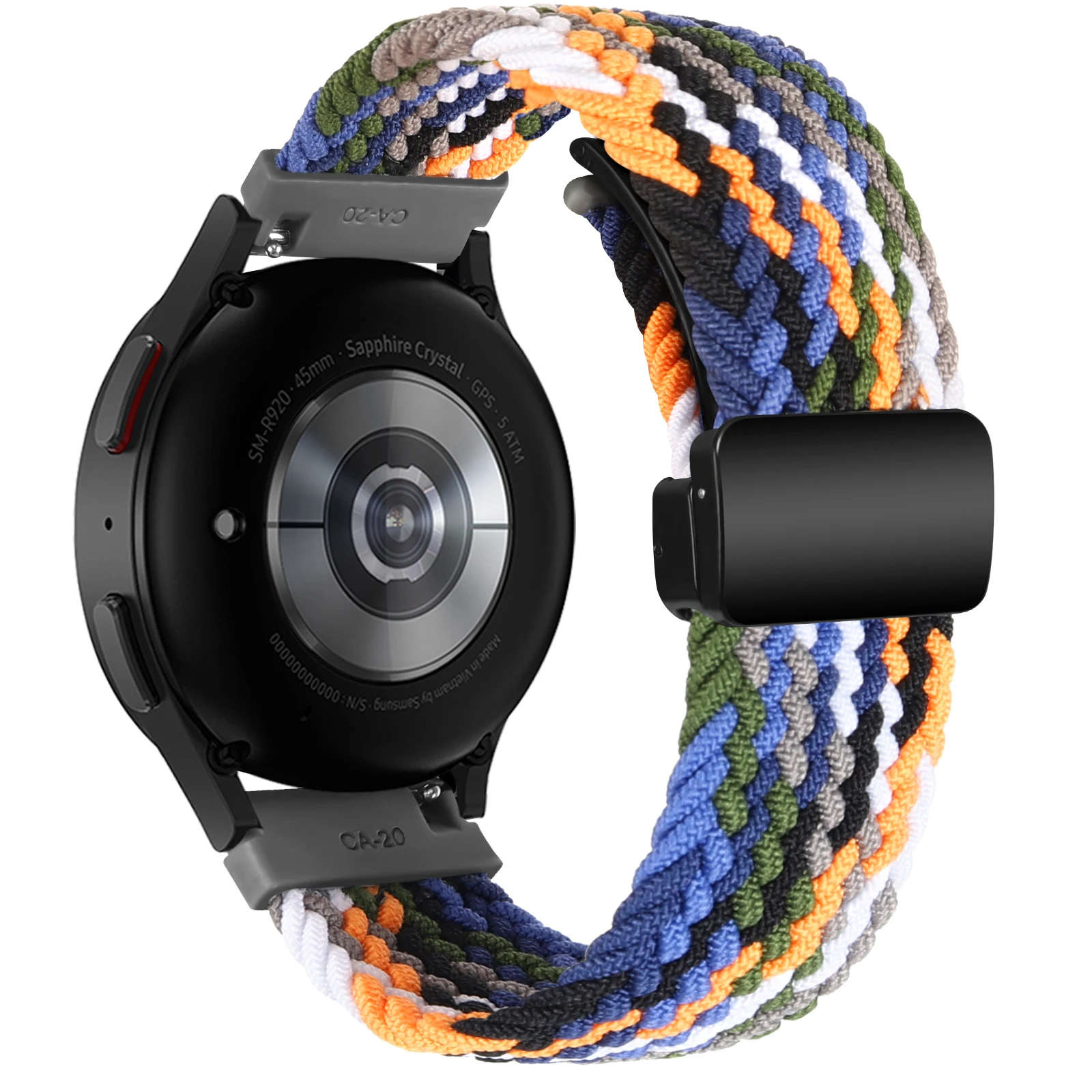 

20mm/22mm Watch Strap For Samsung Galaxy watch 4 classic 5 pro 3 active 2 S3 Magnetic braided bracelet correa Huawei watch GT2 3