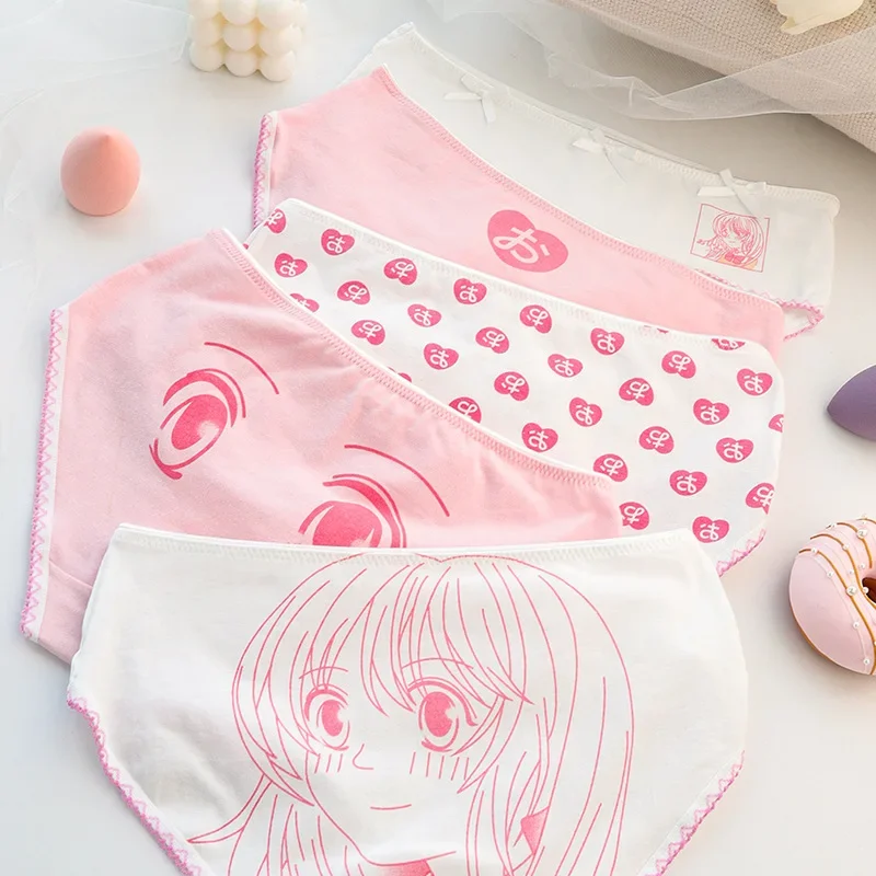 Anime Cartoon Cute Women Underpants Y2k Student Japanese Korean Style Harajuku Kawaii Panties Women Soft Cotton Knickers Female