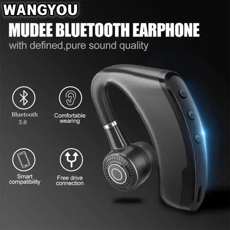 V9 Bluetooth-compatible Headset Wireless Hands-free Noise Control Stereo Music Earphone With Microphone Drop Shipping