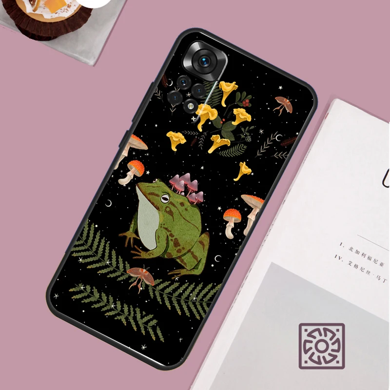 Vintage Retro Frog Mushrooms Case For Xiaomi Redmi Note 12 9 10 11 13 Pro Plus 9S 10S 11S 12S Redmi 12 10C 12C 13C Cover