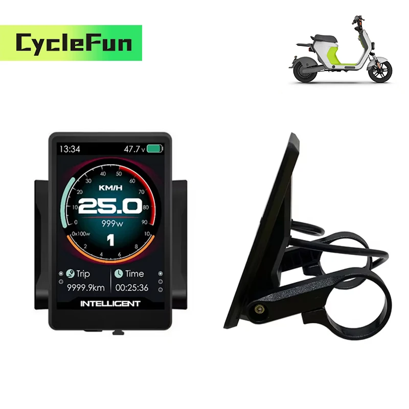 

TFT 860C Display 48V 60V 72V OMD Protocol Speedometer For Sabvoton SVMC-H6 Series Motor Controller