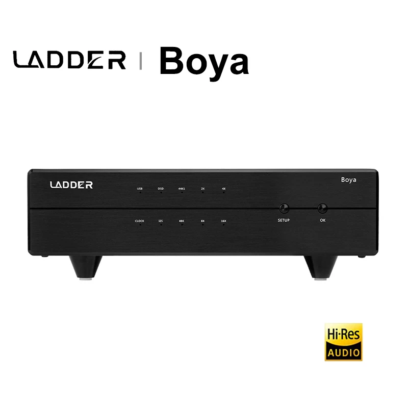 

Ladder BOYA USB Audio Interface with Precise Femto Clock Annular Transformer FPGA DSP Processing PCM 768kHz DSD1024