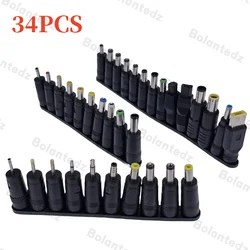 34PCS Universal 5.5mmx2.1mm DC AC Power Adapter Tips Connector Kits for Thinkpad Lenovo Laptop Power Supply Plug Jack Sets