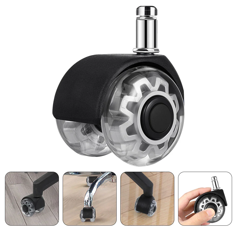 

Office Chair Caster Accessories Wheels for Hardwood Floors Desks and Chairs Gaming Plastic Heavy Duty