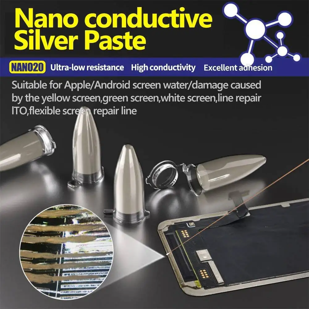 

NEW Achieve Professional Android Phone Repair with MECHANIC NANO20 Nano Conductive ITO Silver Paste Repair Tools