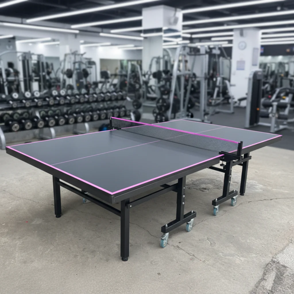 Indoor Table Tennis Table Foldable Standard Panel Training Mobile with Wheels and Balls