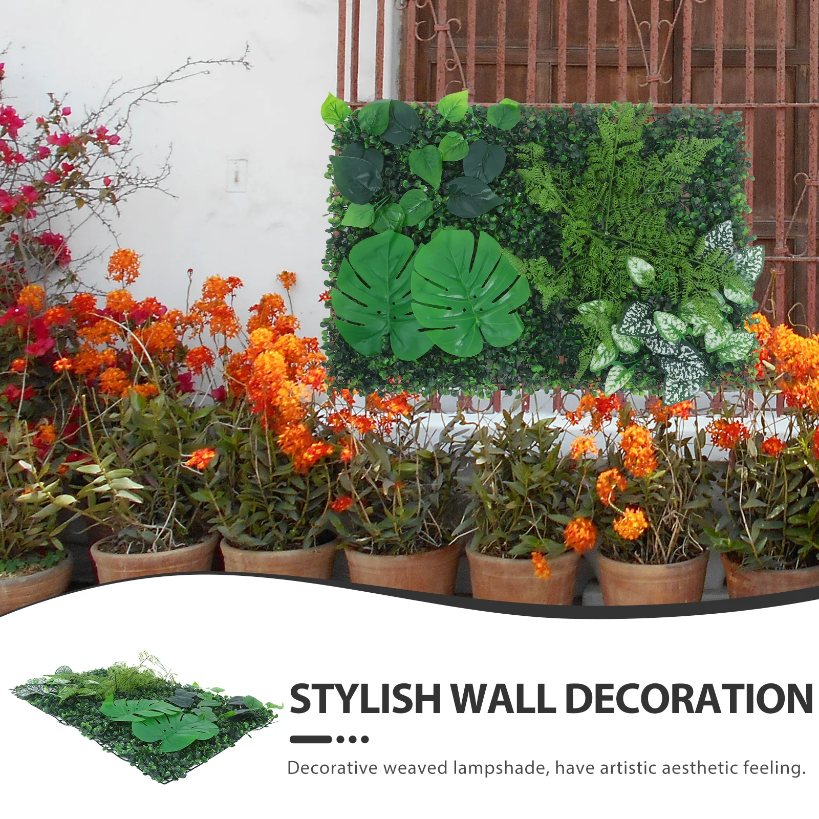 

Artificial Plants Wall Panel Greenery Hedge Realistic Indoor Outdoor Wedding Party Backdrop Decor Artificial Plant Wall Panel