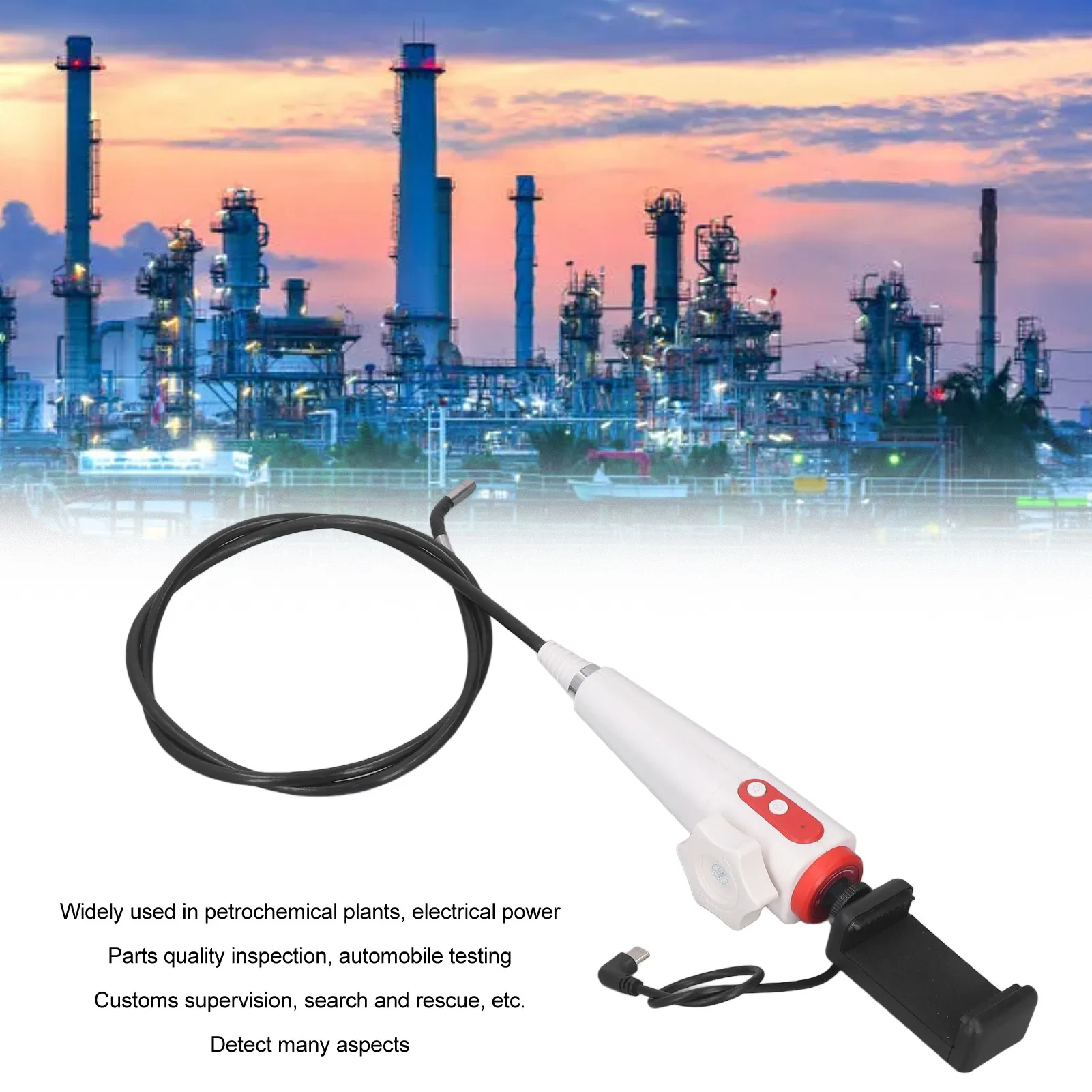 كاميرا بوريسكوب مفصلية في اتجاهين، كاميرا فحص المنظار الصناعي بزاوية 180 درجة، كاميرا فحص المنظار الصناعي عالية الدقة