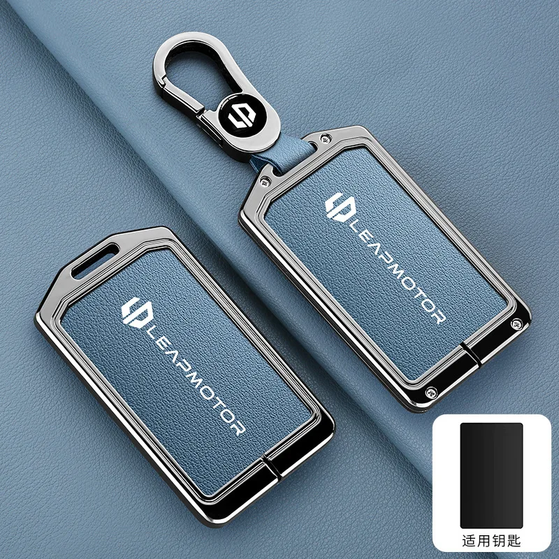 Auto Zink-legierung Leder NFC Karte Smarte Schlüssel Abdeckung Fall Für Leapmotor C10 C11 C16 Schutz Halter Shell Auto Schlüsselbund Zubehör