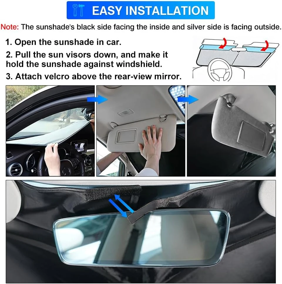 For MG 4 EV MG4 2022-2024 2025 Car Windshield Sunshade Cover Front Window Sun Shade Visor Car Interior Accessories UV Protection - Image 6