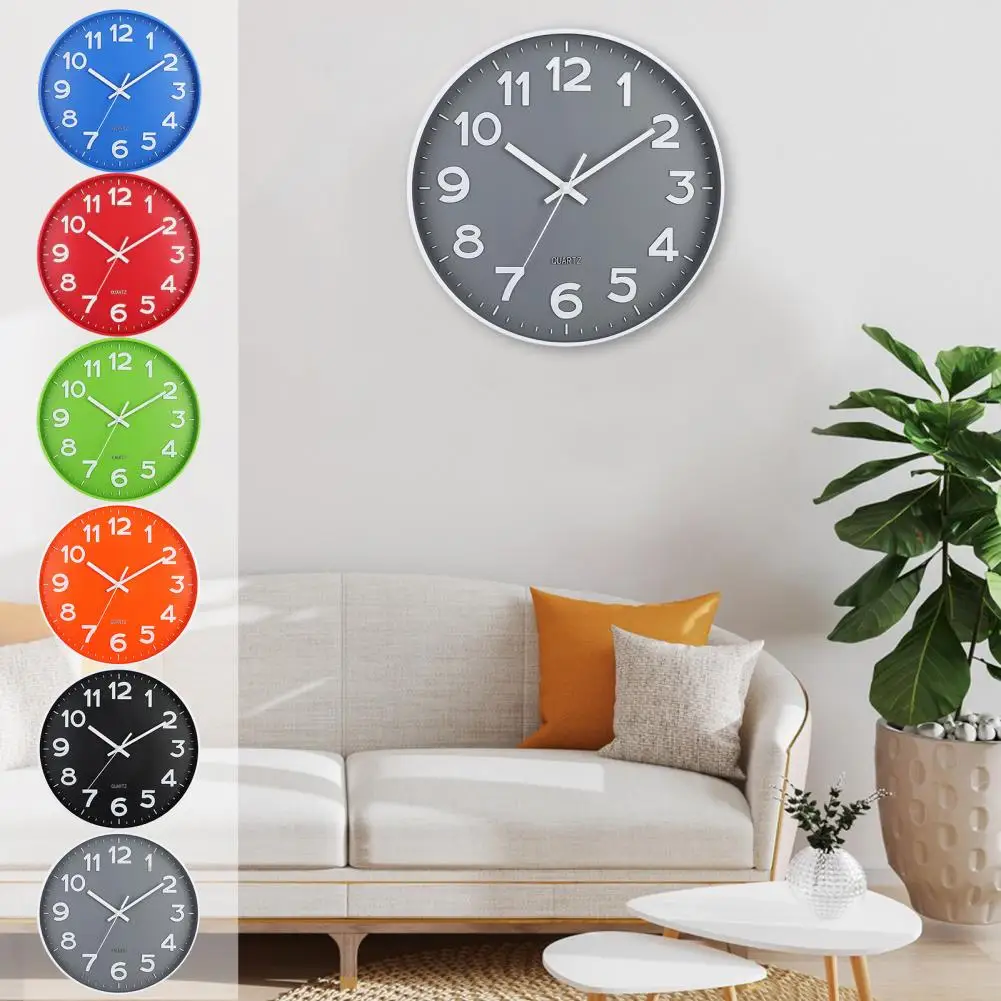 12-Inch Wall Clock High-precision Battery Operated Quartz Clock Wall Art Decoration Analog Decorative For Kitchen Bedroom Home