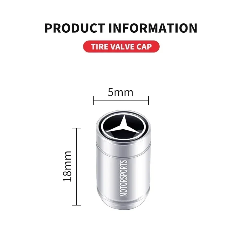 4ชิ้นที่สร้างสรรค์ใหม่ป้องกันขโมยวาล์วยางหมวกกีฬาสำหรับ Mercedes Benz W212 W213 W205 W177 W247 W176 X253ฯลฯอุปกรณ์ตกแต่งรถยนต์