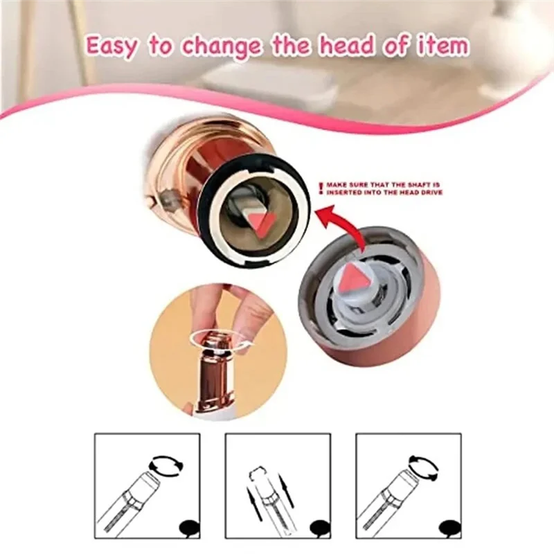 A94E-4Pcs For Finishing Touch Flawless Facial Hair Remover Replacement Heads - Painless And Effective Hair Removal