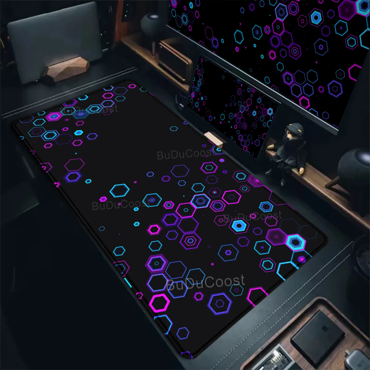 

Neon-style Pattern Polygonal Pattern Large Mouse Pad Desk Mat Non-Slip Desk Accessories Gaming Mats Suitable for office and game