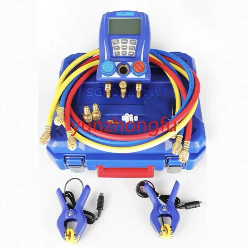 WK-6889 Refrigeration Pressure Gauge Digital Manifold   Vacuum  Temperature Meter Test Air-Conditioning