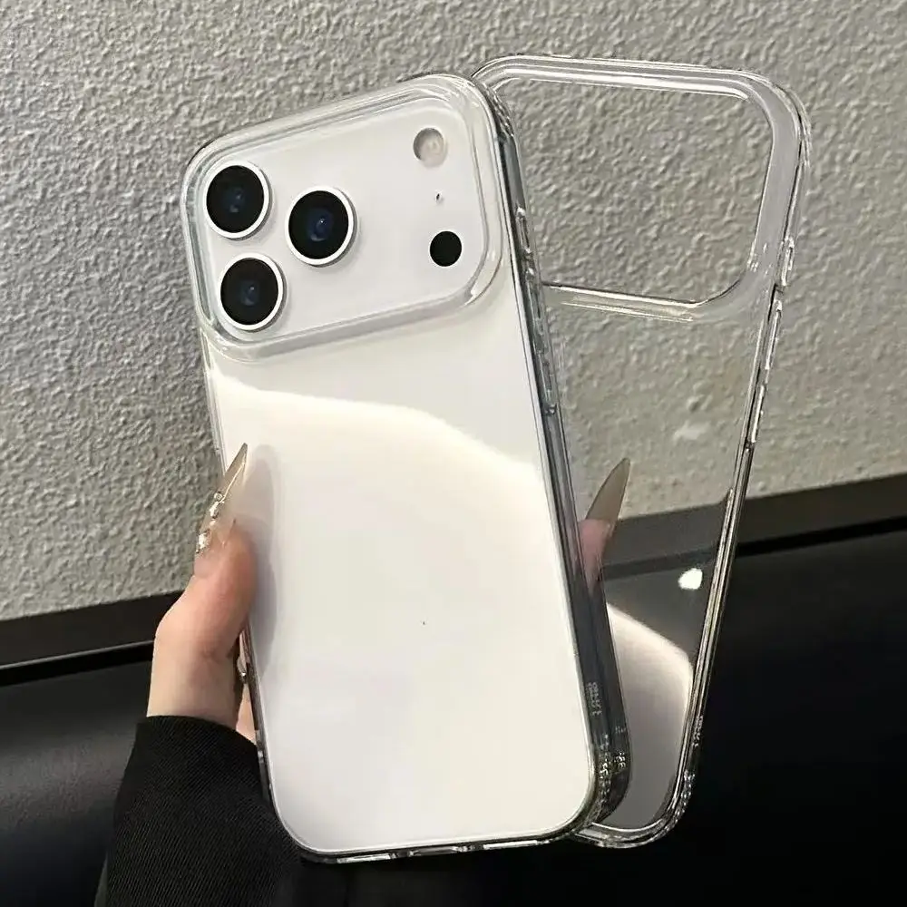Transparente Hülle für iPhone 17 Pro Max Air 17E 16E 16 Plus 15 14 13 Mini 12 11 X XS XR SE 2022 2020 7 8 17Pro Handyhülle Zubehör