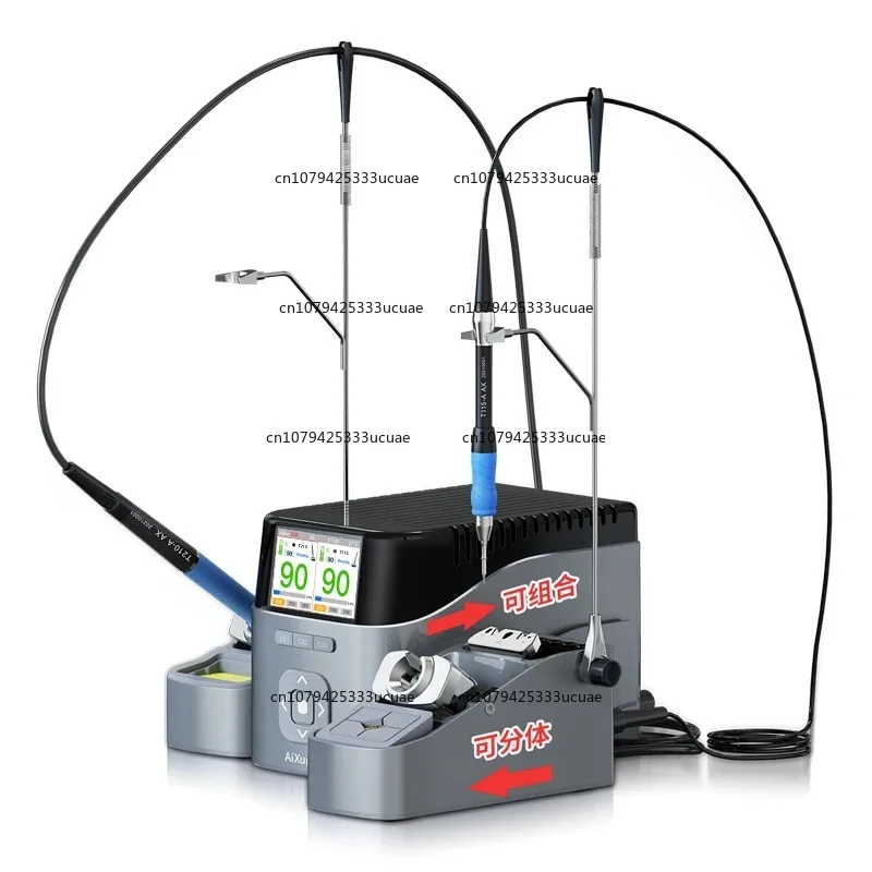 

T420D 200W Dual Station Soldering Station with T245/T210/T115 Handles, Fast Heating, 2.4" LCD Display, Professional