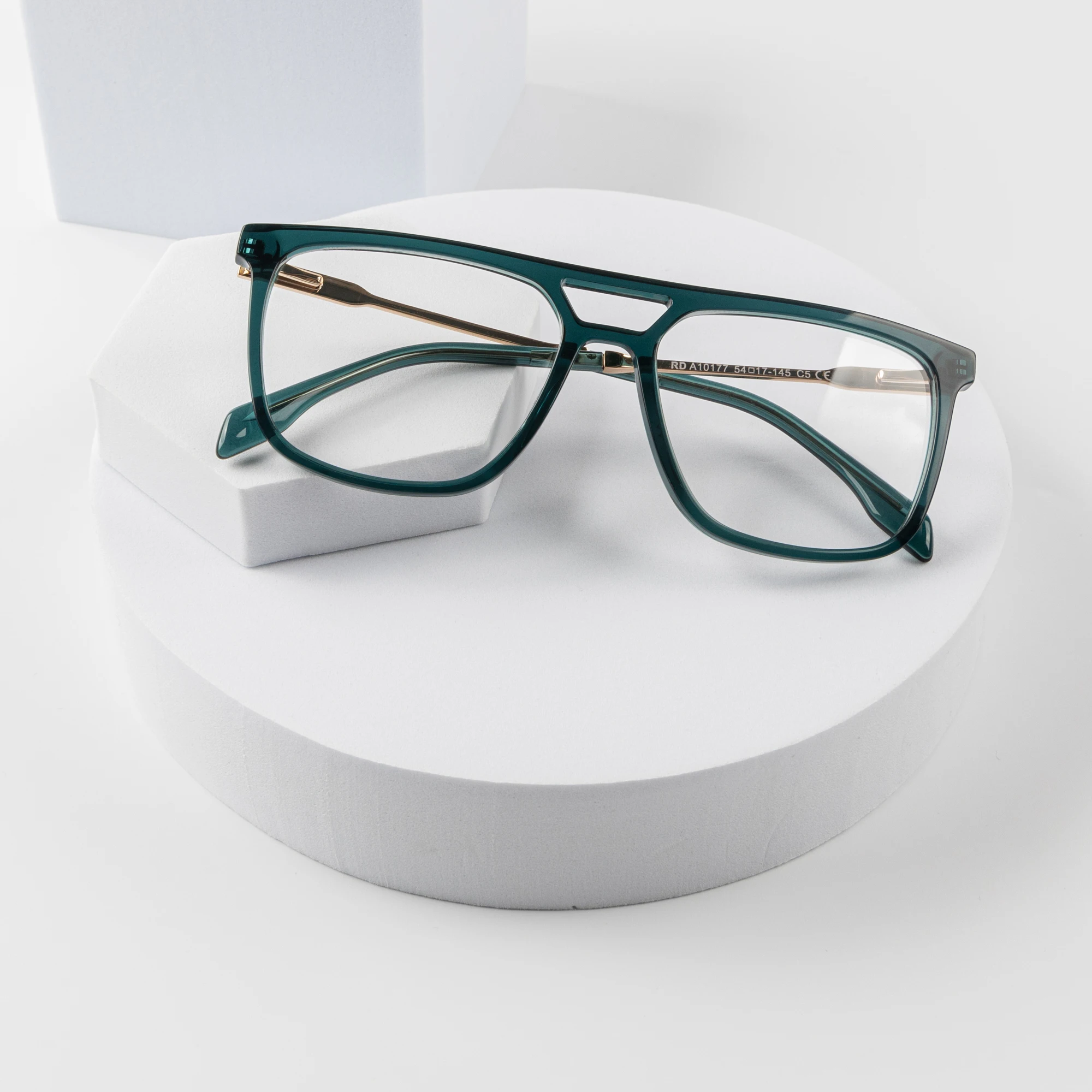 1 пара женских модных оправок для очков из ацетата и металла в квадратной оправе, дизайнерская модель 2024 года, подходящая для ежедневной работы