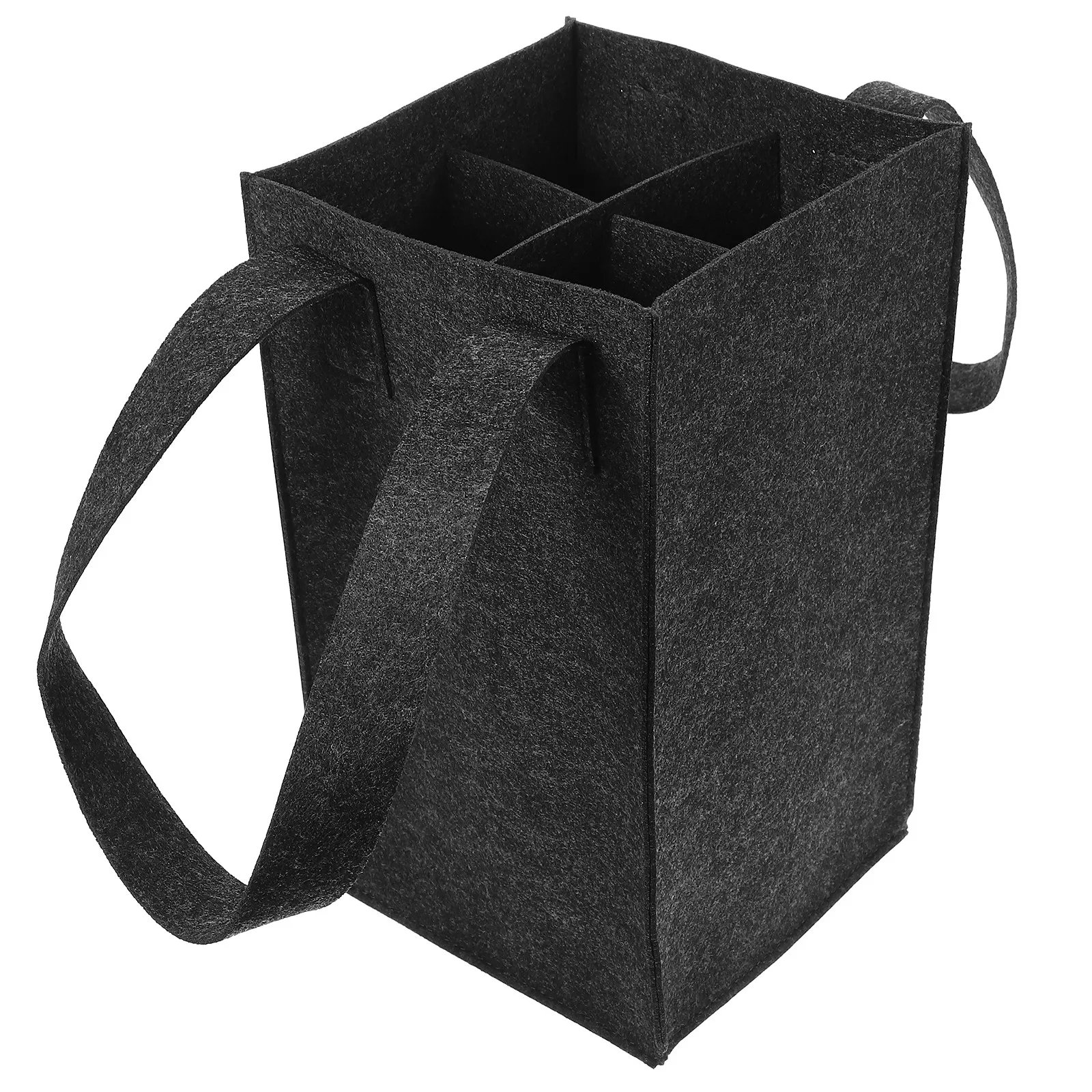 Bolsa de regalo para vino tinto, bolsa de transporte de fieltro, bolsa de compras plegable portátil, caja de almacenamiento para botellas de vino con asa, 1 unidad