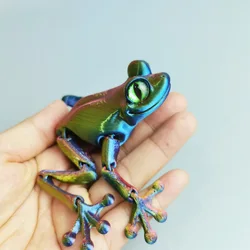 Realistic 3D Printing Simulation Tree Frog Joint Movable Frog Ornaments Kitchen Home Decoration Offices Funny Animal Desk Toys
