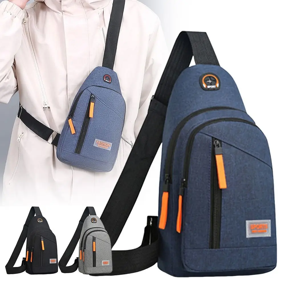 

Новая мужская нагрудная сумка из ткани Оксфорд, легкая, вместительная, водонепроницаемая, многофункциональная сумка через плечо