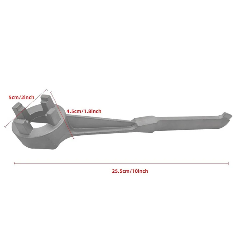 Clé pour couvercle de seau à huile, clé à tambour en aluminium, couvercle de seau à huile ventilé, démontage en alliage d'aluminium