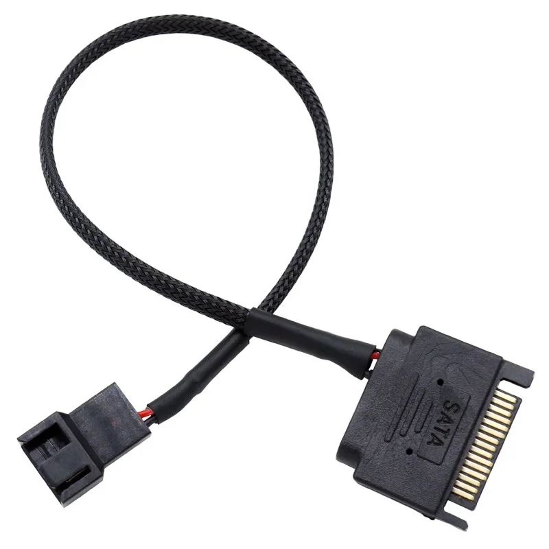 

SATA to 3 Pin / 4 Pin Fan Adapter 15 Pin SATA to 12V PC Case Fan Splitter Extension Power Cable Adapter