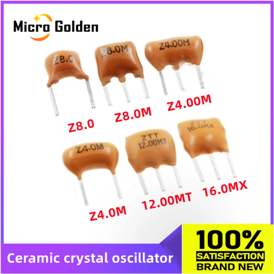 (10pcs) Z4.0M Z4.00M Z8.0 Z8.00M 16.0MX 12.00MT Ceramic Crystal Oscillator DIP2 DIP3 ZTT4.0MG 4M/8M/12M/16MHZ Resonator