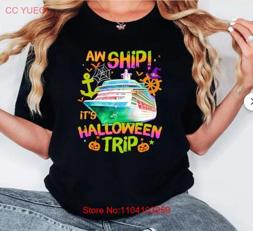 Halloween Cruise T shirt, Aw Ship! Halloween Trip Shirt, Cruise 2024 Shirt