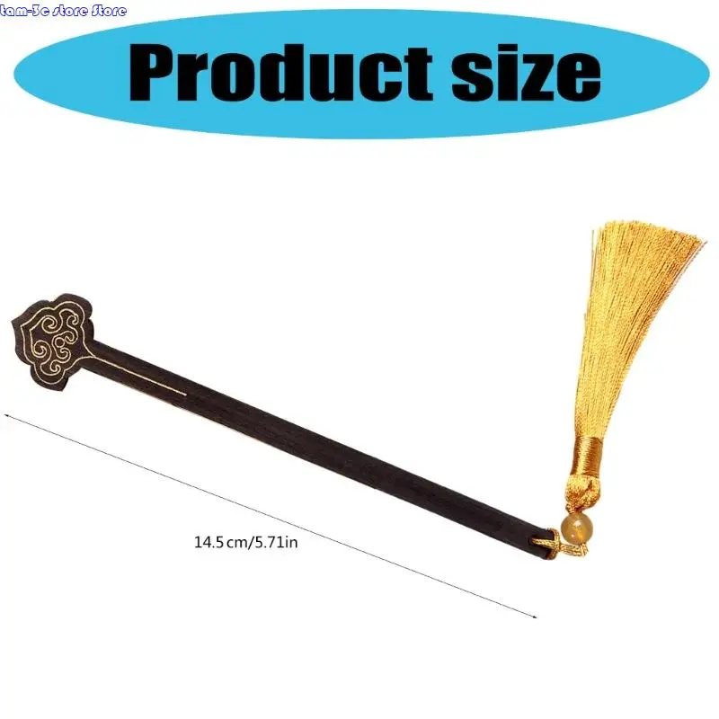 D0UA 목재 북마크 서적 페이지 마커 타셀 북마크 책 읽기 보조 도서 애호가 학생 성인 생일 선물