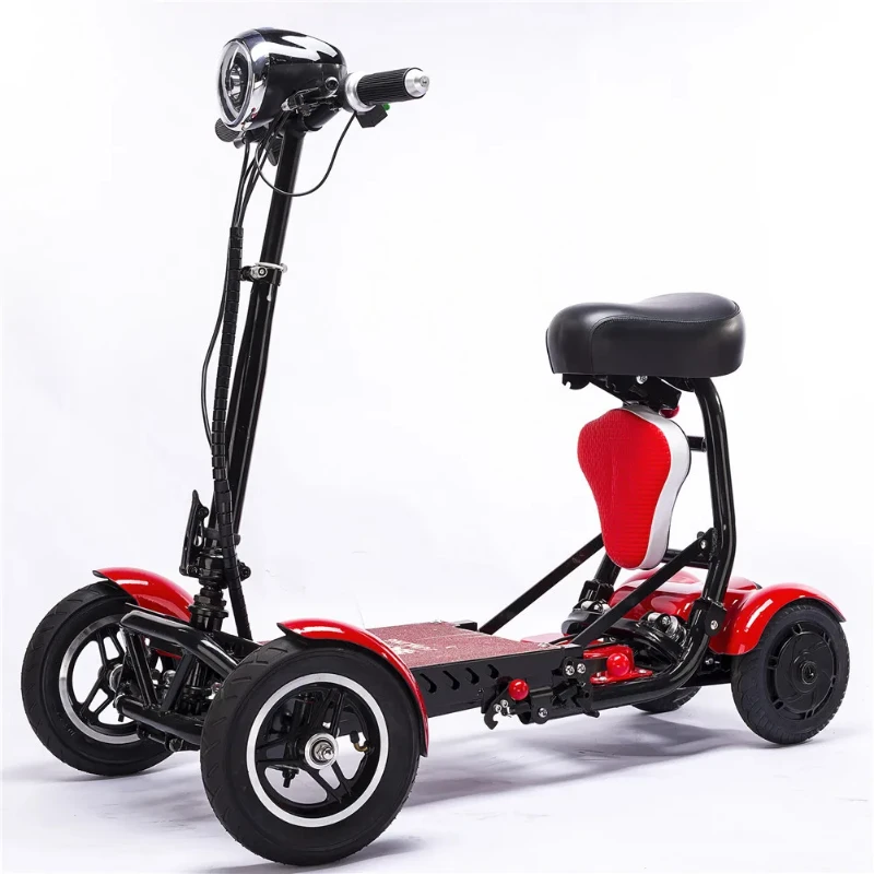 Disabled 4 Wheel Dual Motor Electric Folding Mobility Scooter Elderly Adult Handicap Mobility Electric Scooter