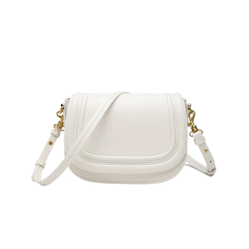 

Модная сумка через плечо с седлом, однотонная сумка из искусственной кожи, модная женская сумка с широким плечевым ремнем и подмышками 2026