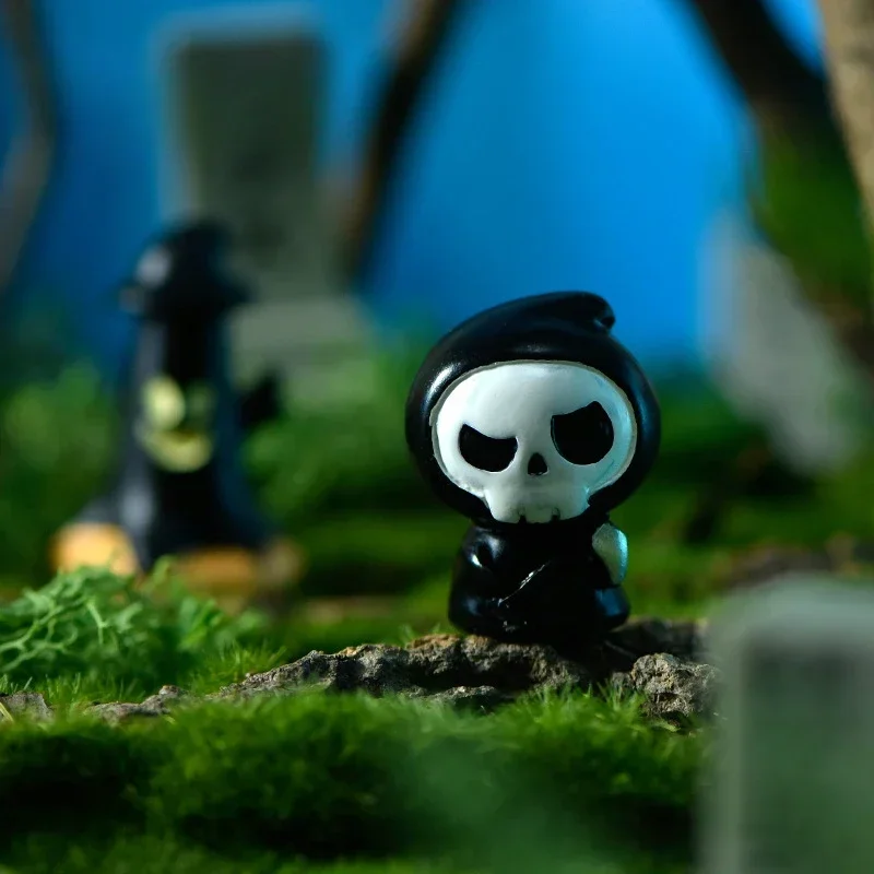 Mini halloweenowe figurki miniaturowe słodkie duch Halloween dyniowe bajkowe miniatury figurki do dekoracji domu DIY rzemiosło żywiczne — zdjęcie 3