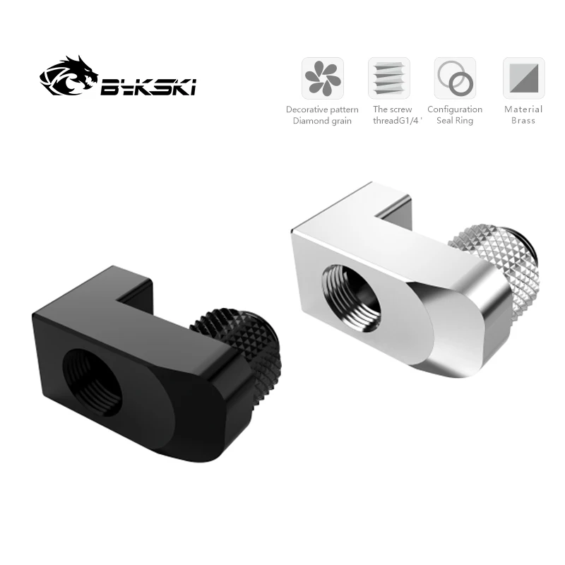 

Bykski Eccentric Adapter Connector G1/4'' Thread Offset Adapter Brass Fitting Computer Water Cooling Accessories Black/Silver