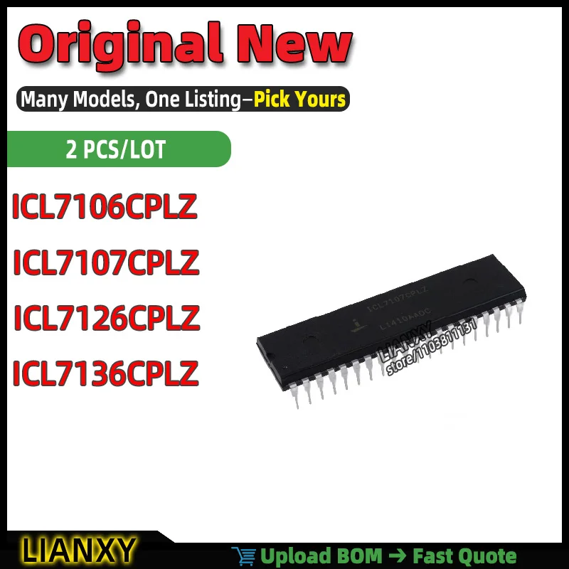 ICL7106CPLZ ICL7126CPLZ ICL7136CPLZ ICL7107CPLZ PDIP-40 3.5-Digit ADC New Original