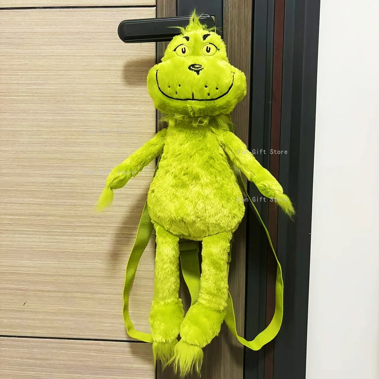 

Новая 40-сантиметровая зеленая плюшевая кукла-рюкзак Гринч для детей, рождественский подарок на праздники