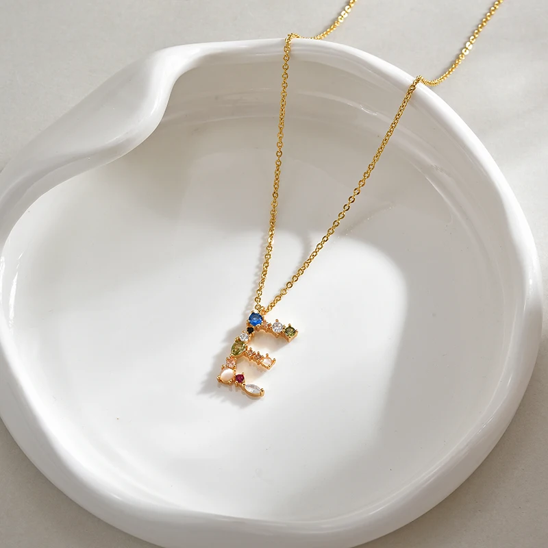 Women's 925 Silver Initial Necklace, Personalised Gift