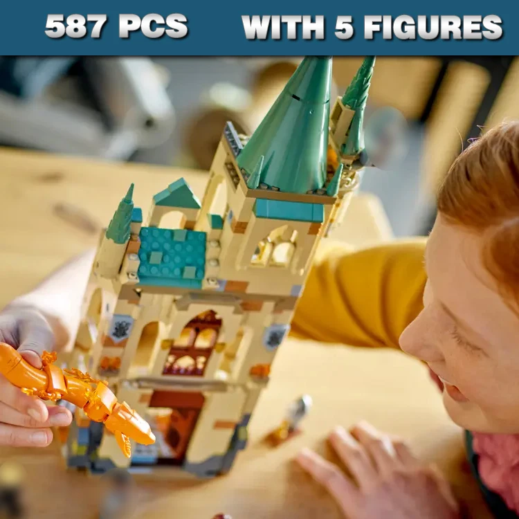 

419pcs Magical World of Wizards The Knight Bus Purple Triple-decker 11342 Building Blocks toy Compatible With Model