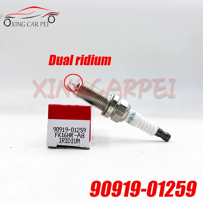 6 шт. 90919-01259 двойная иридиевая свеча зажигания для Toyota Avalon Camry RAV 4 2.5L, подходит для Lexus ES NX RC 2.5L FK16HRA8 267700 -7700 6 шт. 90919-01259 двойная иридиевая свеча зажигания для Toyota Avalon Camry RAV 4 2.5L, подходит для Lexus ES NX RC 2.5L FK16HRA8 267700 -7700