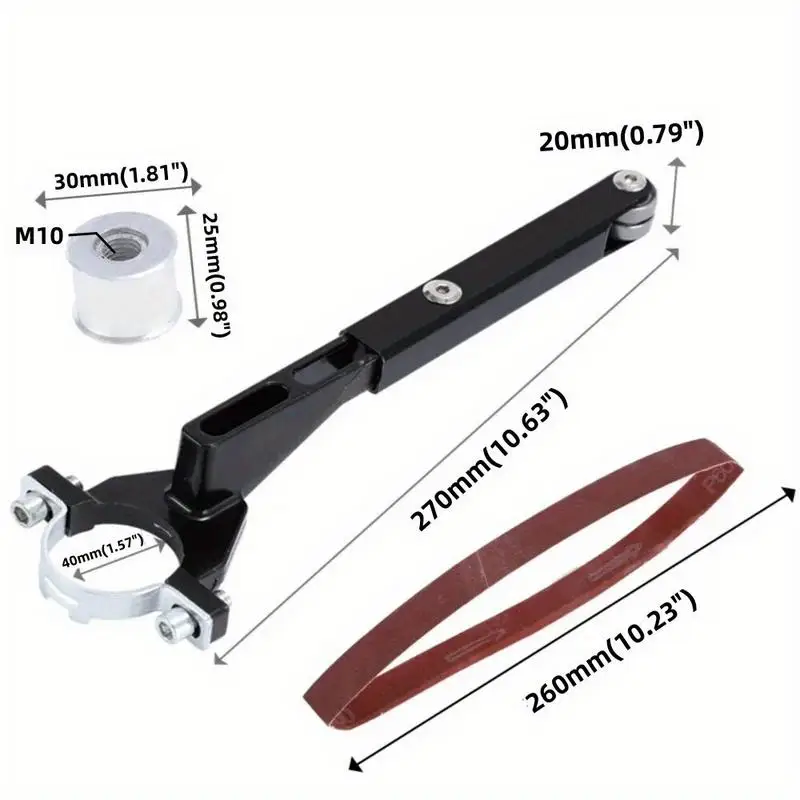 1Set M10 Angle Grinder Belt Sander Adapter 100 115 125 Sanding Belt Converter Kit Angle Grinder To Sand Belt Machine